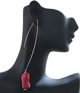 Coralburst Earrings in Red