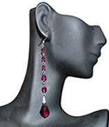 Signature Xilion Crystal Baroque Earrings-Ruby