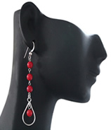 Coral Teardrop Earring