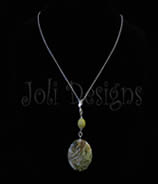 Mosaichelles with yellow turquoise necklace